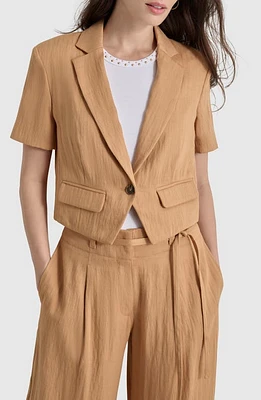 DKNY Short Sleeve Crop Blazer at Nordstrom,