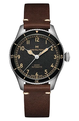 Hamilton Khaki Aviation Pilot Pioneer Watch, 38mm in Black at Nordstrom