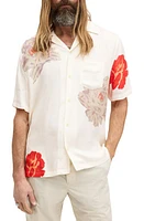 AllSaints Roze Floral Short Sleeve Camp Shirt at Nordstrom,