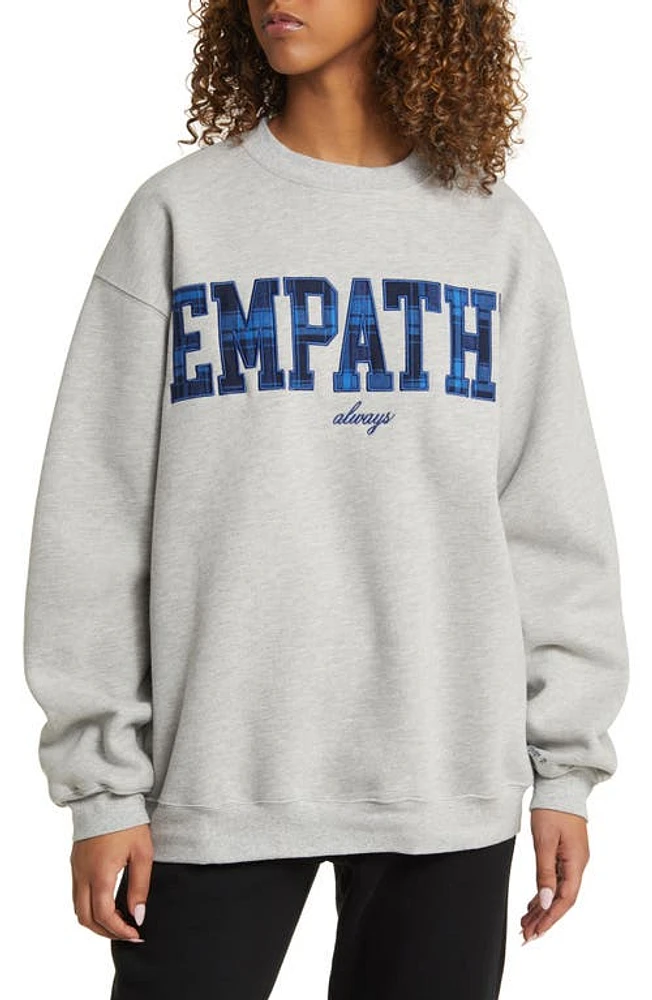 THE MAYFAIR GROUP Empathy Always Graphic Sweatshirt in Grey at Nordstrom, Size Medium