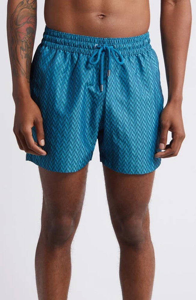 Frescobol Carioca Copacabana Sport Swim Trunks Peacock Blue at Nordstrom,