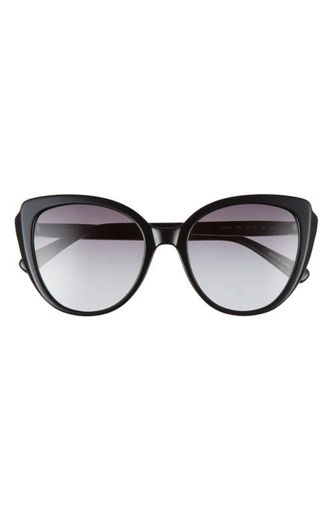 Longchamp 55mm Butterfly Sunglasses in Black/Grey Gradient at Nordstrom