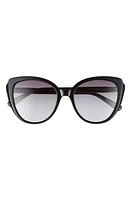 Longchamp 55mm Butterfly Sunglasses in Black/Grey Gradient at Nordstrom