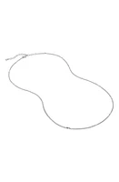 Monica Vinader Twisted Curb Link Station Chain Necklace in Sterling Silver at Nordstrom