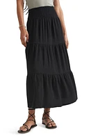 Marine Layer Corinne Double Cloth Maxi Skirt in Black at Nordstrom, Size X-Large