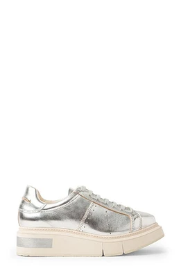 Paloma Barcelo Agen Sneaker Leather Silver at Nordstrom,