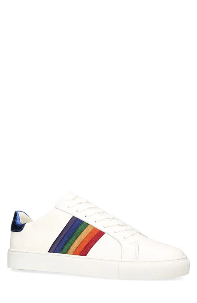 Kurt Geiger London Lennon Embroidered Sneaker White Multi at Nordstrom,