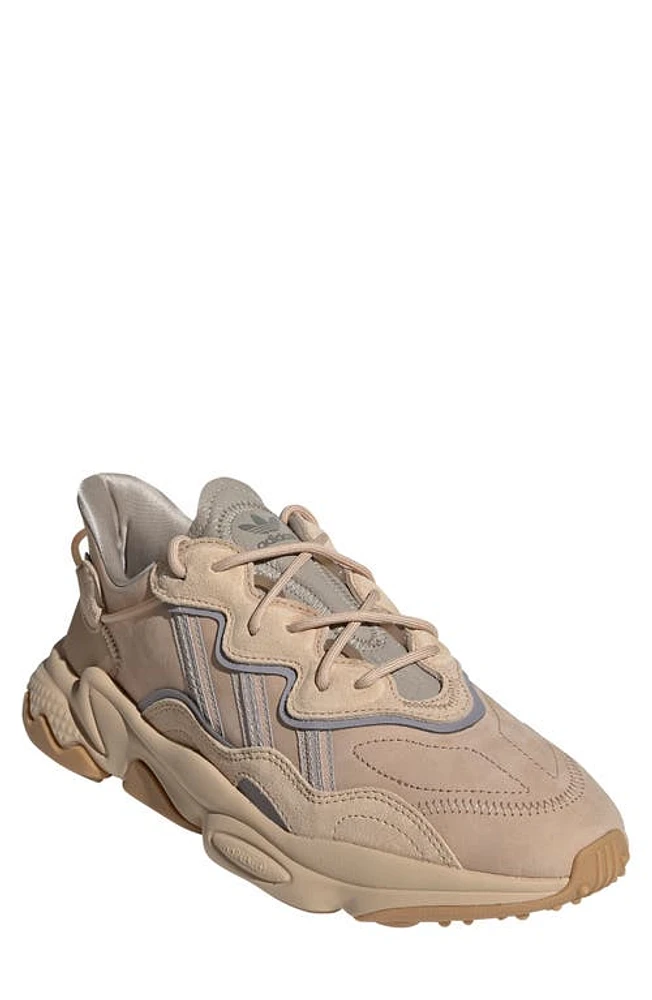 adidas Ozweego Sneaker Light Brown/Grey/Solar Green at Nordstrom,