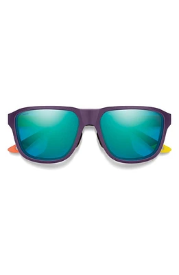 Smith Embark 58mm ChromaPop Polarized Square Sunglasses in Purple /Cinder /Opal at Nordstrom