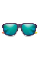 Smith Embark 58mm ChromaPop Polarized Square Sunglasses in Purple /Cinder /Opal at Nordstrom