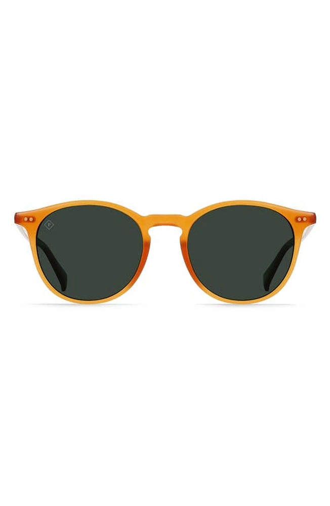 RAEN Basq Polarized Round Sunglasses in Honey/Green Polar at Nordstrom