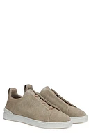 ZEGNA Triple Stitch Slip-On Sneaker Beige at Nordstrom,