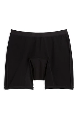 TomboyX First Line Stretch Cotton Period 9-Inch Boxer Briefs Black at Nordstrom,