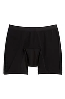 TomboyX First Line Stretch Cotton Period 9-Inch Boxer Briefs Black at Nordstrom,