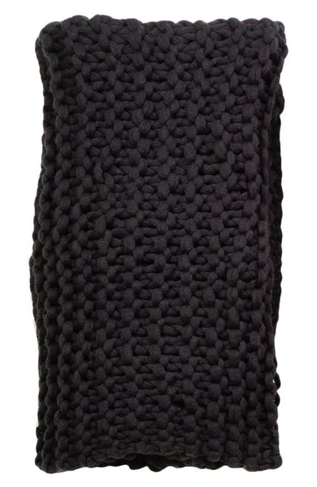 Pom Pom at Home Finn Chunky Knit Throw Blanket in Midnight at Nordstrom