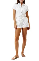 Melissa Odabash Cheryl Cotton Blend Terry Cover-Up Romper at Nordstrom,