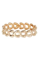 Annika Inez Small Heart Link Bracelet in Gold at Nordstrom