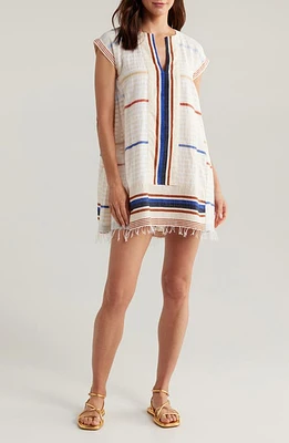 lemlem Elina Stripe Caftan Hulet Vanilla at Nordstrom,