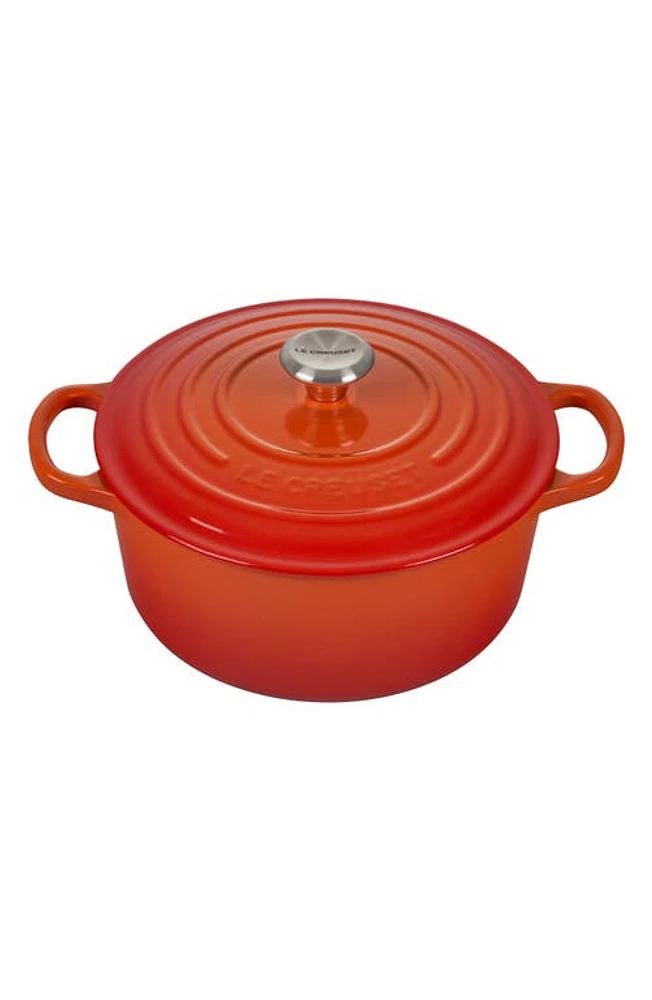 Le Creuset 3 1/2-Quart Signature Round Enamel Cast Iron French/Dutch Oven in Flame at Nordstrom