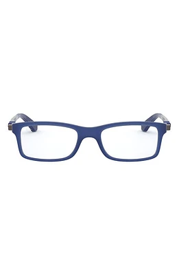 Ray-Ban Kids' 47mm Rectangular Optical Glasses in Matte Blue at Nordstrom