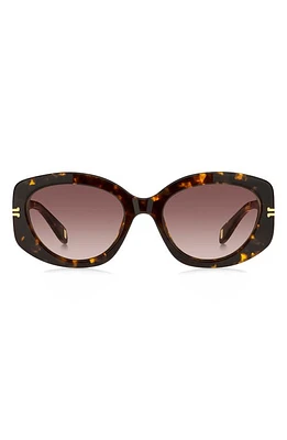 Marc Jacobs 56mm Gradient Rectangular Sunglasses in Havana/Brown Gradient at Nordstrom