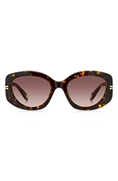 Marc Jacobs 56mm Gradient Rectangular Sunglasses in Havana/Brown Gradient at Nordstrom