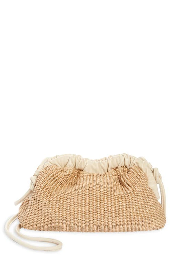 Mansur Gavriel Mini Cloud Woven Raffia Clutch in Natural/Avorio at Nordstrom