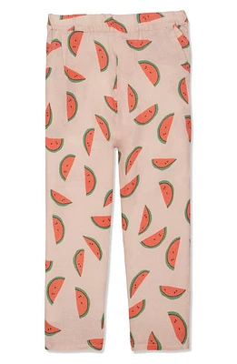 Mon Coeur Kids' Watermelon Print Linen Pants Misty Rose at Nordstrom,