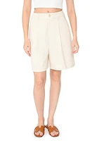 WAYF Carlotta Pleated Shorts Cream at Nordstrom,