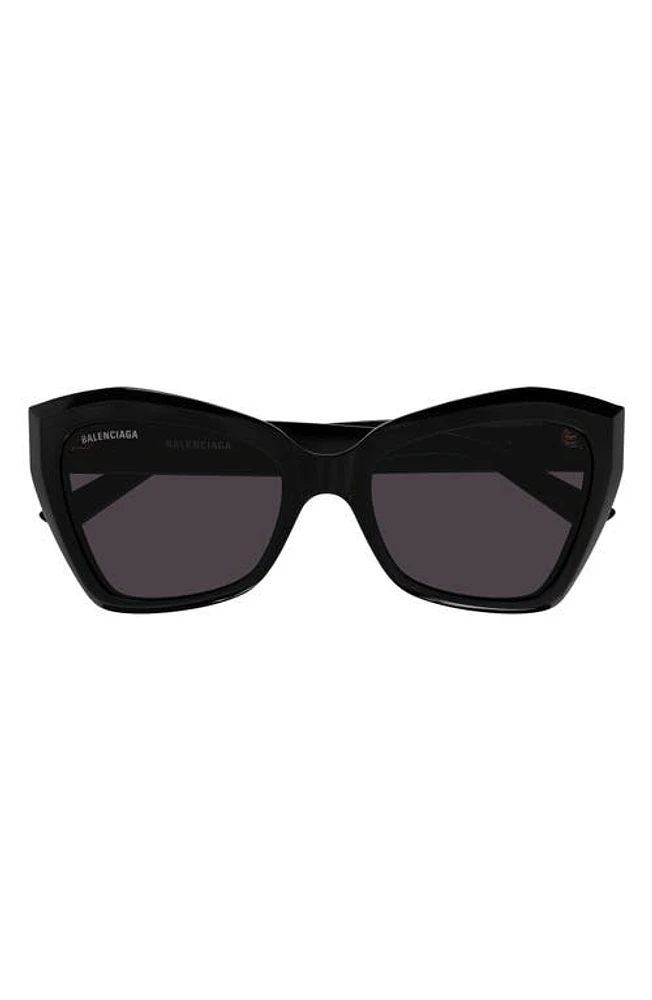 Balenciaga 56mm Geometric Sunglasses in Black at Nordstrom