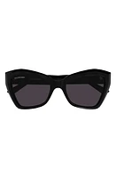 Balenciaga 56mm Geometric Sunglasses in Black at Nordstrom