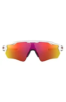 Oakley Radar EV Path 138mm Prizm Wrap Sunglasses in White at Nordstrom