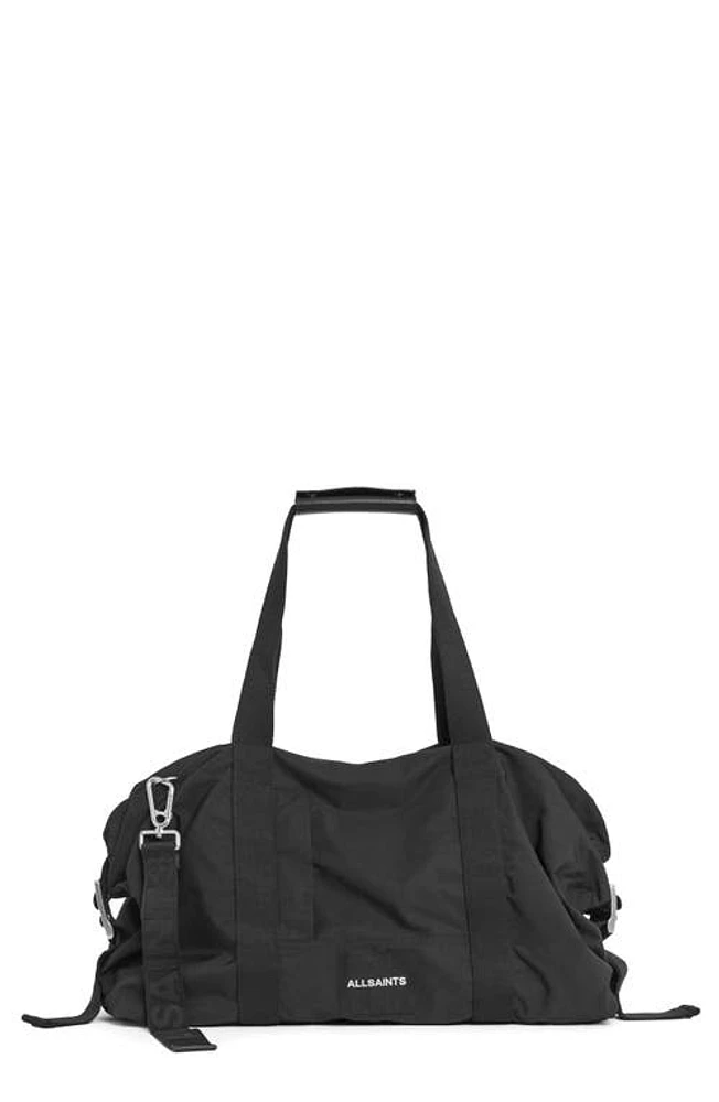 AllSaints Mito Recycled Polyester Weekend Bag in Black at Nordstrom