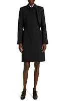 The Row Holmes Layered Structured Virgin Wool Jacket in Black at Nordstrom, Size 0