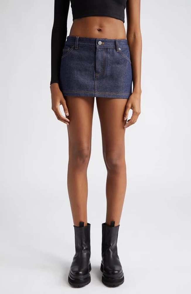 K. NGSLEY Gender Inclusive Fillhim Denim Miniskirt Indigo at Nordstrom,