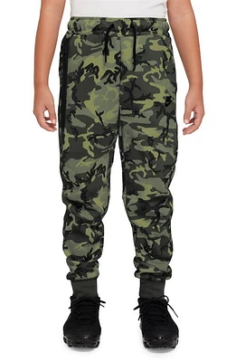 Nike Kids' Tech Fleece Camo Joggers Black/Sequoia/Black at