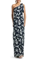 Sachin & Babi Chelsea One-Shoulder Gown Navy Venetia Petal at Nordstrom,