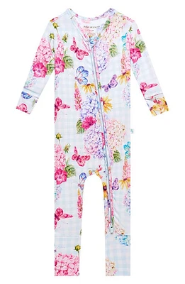 Posh Peanut Nicolette Fitted Convertible Footie Pajamas Light/Pastel Blue at Nordstrom,