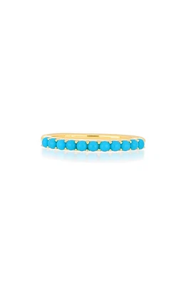 EF Collection Turquoise Stacking Ring in Yellow Gold/Turquoise at Nordstrom