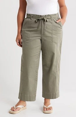 Wit & Wisdom Skyrise Paperbag Waist Ankle Pants in Laurel Oak at Nordstrom, Size 14W