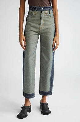 Eckhaus Latta Frame Effect Baggy Cotton Denim Jeans in Navy Frame at Nordstrom, Size 25