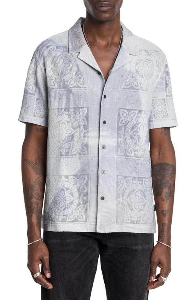 John Varvatos Arya Summer Oases Camp Shirt White Sand at Nordstrom,