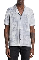 John Varvatos Arya Summer Oases Camp Shirt White Sand at Nordstrom,