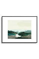 Deny Designs Highland View Framed Art Print in Black Tones at Nordstrom