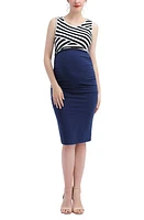 Kimi and Kai Margot Maternity Body-Con Dress Navy/Ivory at Nordstrom,