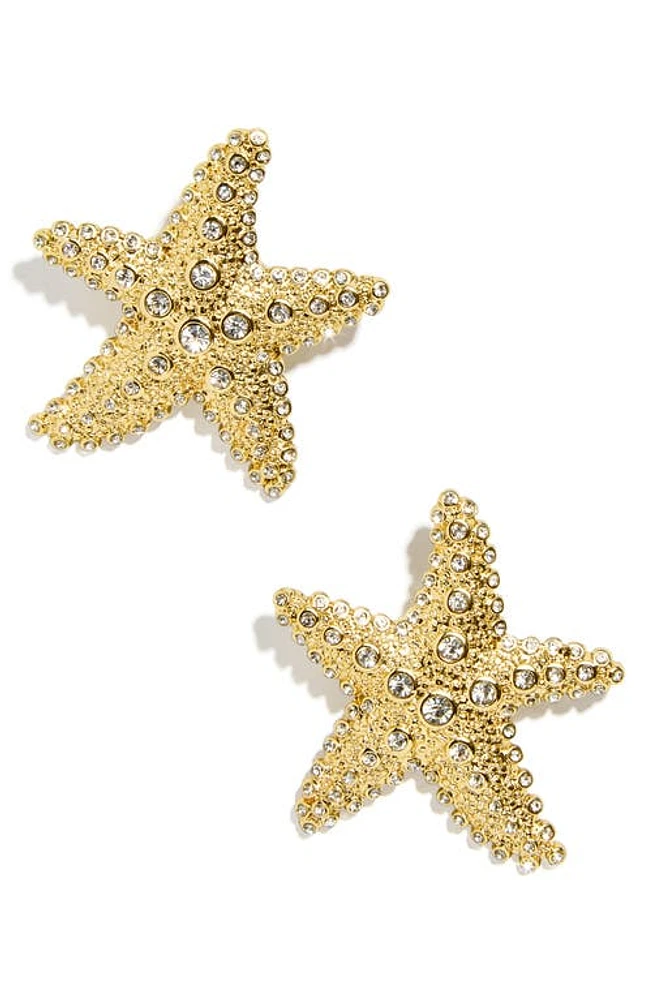 BaubleBar Sea Star Pavé Statement Earrings in Gold at Nordstrom