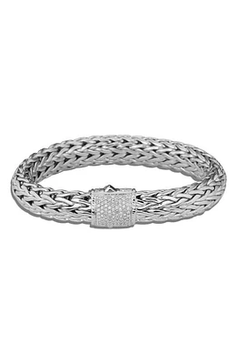 John Hardy Classic Chain Pavé Diamond Bracelet in Silver at Nordstrom