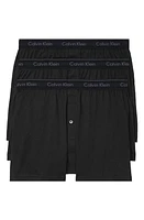 Calvin Klein 3-Pack Knit Cotton Boxers Black at Nordstrom,