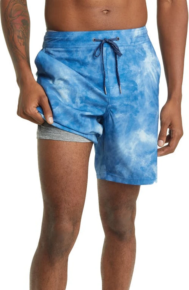 Fair Harbor The Ozone Water Repellent Board Shorts Clark Blue at Nordstrom,