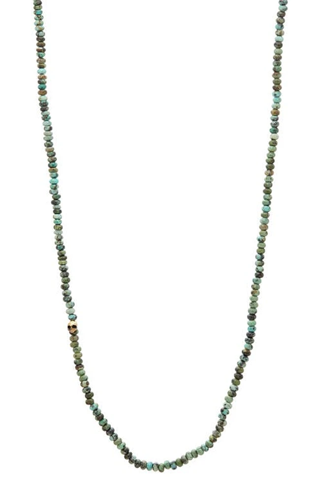 John Varvatos Skull Turquoise Necklace in Blue/Green at Nordstrom